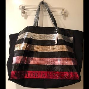 Victoria’s Secret Sequin Tote w/mini sequin bag